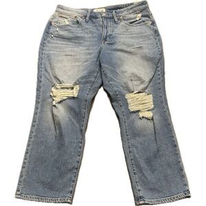 NEW Madewell The Curvy Perfect Vintage Jean Light Blue Women Size 31P Distressed